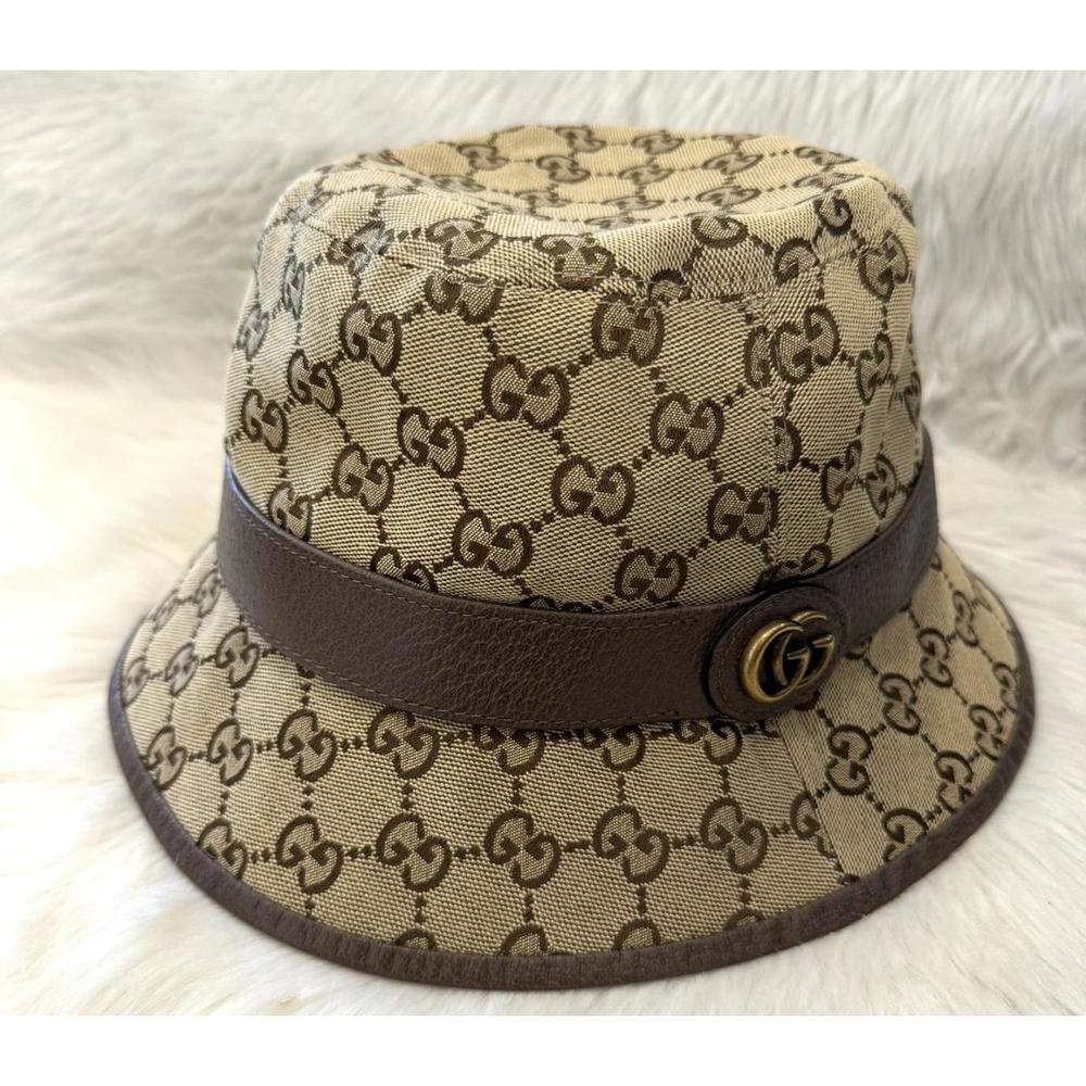 Gucci GG fedora hat Beige GG detail bucket cap AB